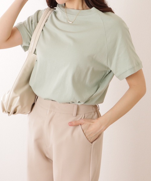 Lace Ladies（レースレディース）の「ソリッドカラー クルーネック ラグランスリーブ ベーシック プルオーバー（Tシャツ/カットソー・レディース・ブラック/アイボリー/ネイビー/グリーン/ピンク・M/XL）」の13枚目の写真