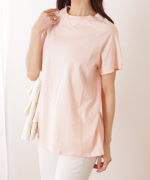 Lace Ladies（レースレディース）の「ソリッドカラー クルーネック ラグランスリーブ ベーシック プルオーバー（Tシャツ/カットソー・レディース・ブラック/アイボリー/ネイビー/グリーン/ピンク・M/XL）」の16枚目の写真