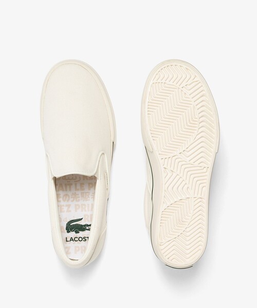 LACOSTE（ラコステ）の「メンズ JUMP SERVE SLIP 124 6 CMA スリッポン スニーカー（スニーカー・メンズ・ホワイト×グリーン・27.0cm/25.0cm/28.5cm/26.0cm/25.5cm/26.5cm/28.0cm）」の4枚目の写真