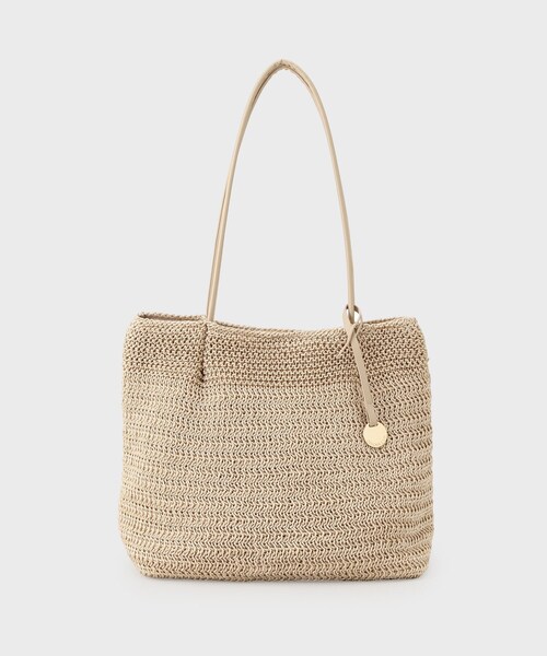 OPAQUE.CLIP(オペークドットクリップ)の「◆ヤーンニットトートバッグ(トートバッグ・レディース・ブラック/ライトベージュ/グレー・00)」の3枚目の写真