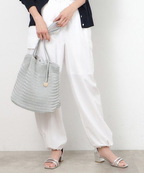 OPAQUE.CLIP(オペークドットクリップ)の「◆ヤーンニットトートバッグ(トートバッグ・レディース・ブラック/ライトベージュ/グレー・00)」の11枚目の写真