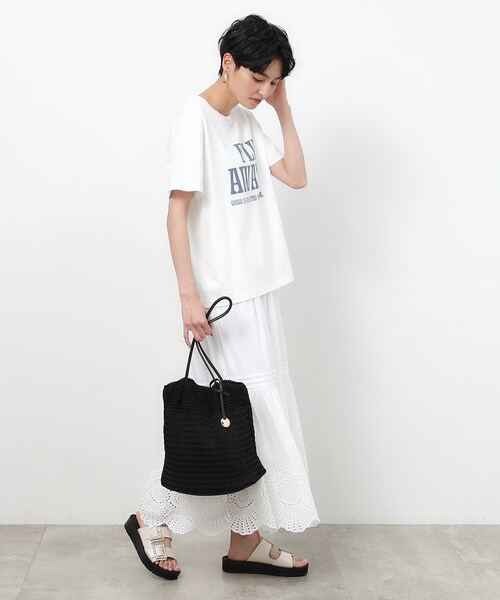 OPAQUE.CLIP(オペークドットクリップ)の「◆ヤーンニットトートバッグ(トートバッグ・レディース・ブラック/ライトベージュ/グレー・00)」の14枚目の写真