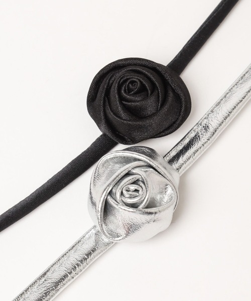 HARE（ハレ）の「ローズモチーフチョーカー(HARE)（チョーカー・レディース・シルバー/ブラック・FREE）」の18枚目の写真