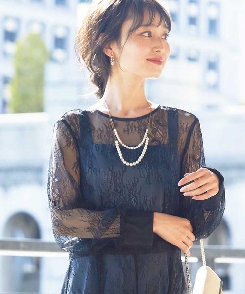 Dorry Doll 長袖ワンピース チャコール / 38