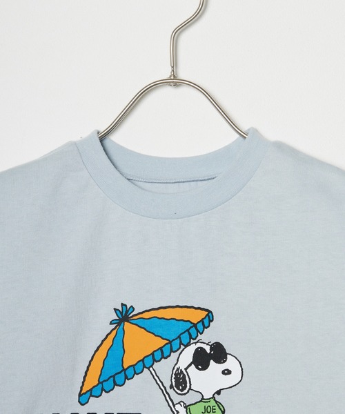 Ampersand（アンパサンド）の「Ampersand/アンパサンド PEANUTSコーディネートセット（Tシャツ/カットソー・キッズ・オフホワイト/サックスブルー・120/130/140）」の5枚目の写真