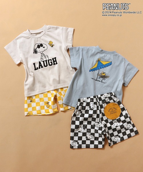 Ampersand（アンパサンド）の「Ampersand/アンパサンド PEANUTSコーディネートセット（Tシャツ/カットソー・キッズ・オフホワイト/サックスブルー・120/130/140）」の22枚目の写真