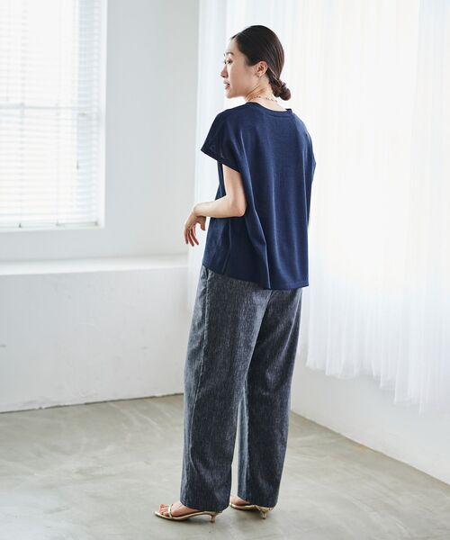 le.coeur blanc(ルクールブラン)の「リネンタッチミラノリブベスト×スカートセット(ワンピース・レディース・ネイビー/モカ・38)」の20枚目の写真