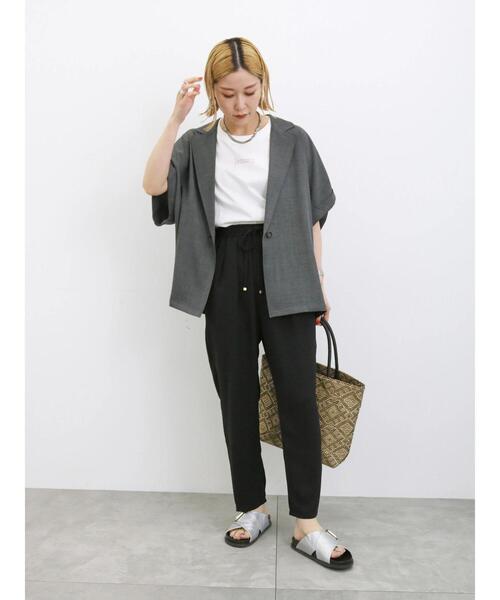 Samansa Mos2 blue(サマンサモスモスブルー)の「バックルクロスベルトサンダル(ドレスシューズ・レディース・キナリ/ブラック/シルバー・M/L)」の15枚目の写真