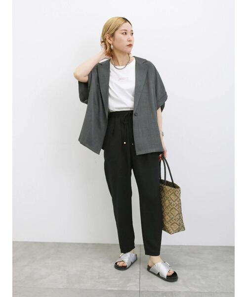 Samansa Mos2 blue(サマンサモスモスブルー)の「バックルクロスベルトサンダル(ドレスシューズ・レディース・キナリ/ブラック/シルバー・M/L)」の16枚目の写真