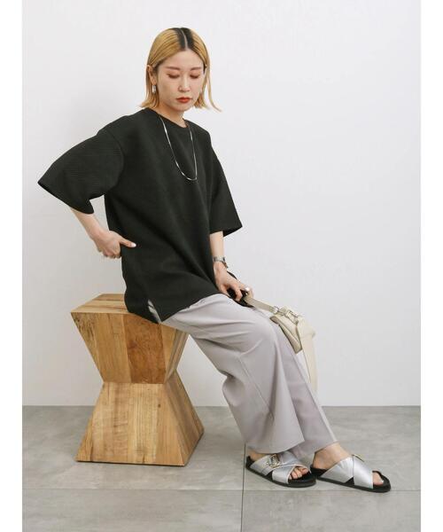 Samansa Mos2 blue(サマンサモスモスブルー)の「バックルクロスベルトサンダル(ドレスシューズ・レディース・キナリ/ブラック/シルバー・M/L)」の21枚目の写真