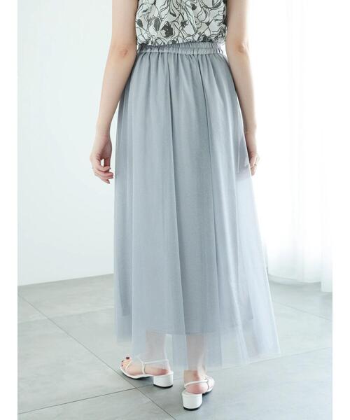 Te chichi（テチチ）の「ラメチュールギャザースカート（スカート・レディース・ブラック/グレー・F）」の10枚目の写真