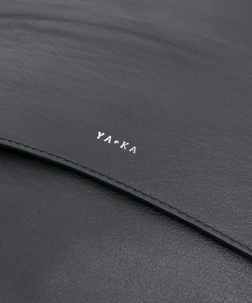 YArKA（ヤーカ）の「【YArKA/ヤーカ】real leather square flap back pack [Alnitak4] / リアルレザー四角フラップバックパック(リュック)（バックパック/リュック・メンズ・ブラック・FREE）」の2枚目の写真