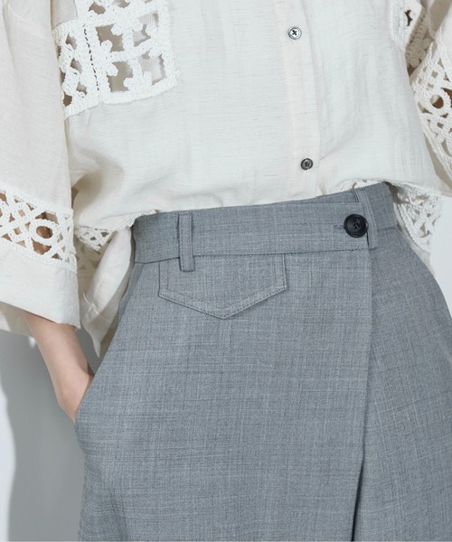 THE YOn(ザヨン)の「クロスウエストアシメラップパンツ(スラックス・レディース・グレー/ブラック/チェック・S/M)」の21枚目の写真