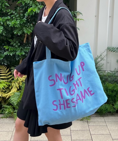 shesame(シーセム)の「color tote bag(トートバッグ・レディース・ブラック/ライトブルー/ネイビー/レッド・フリー)」の21枚目の写真
