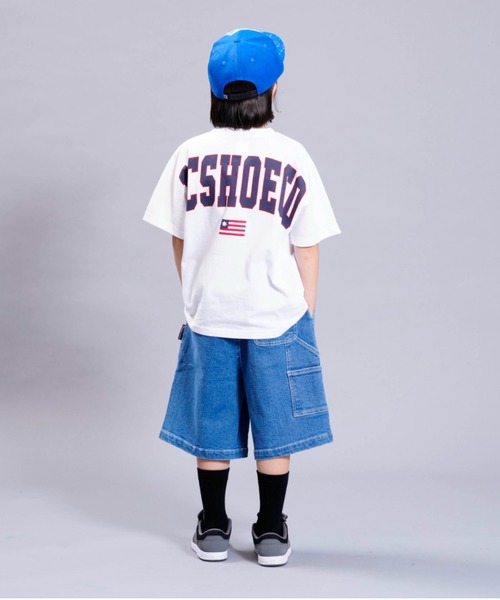 DC SHOES(ディーシーシューズ)の「23 KD BACK ARCH SS/DCキッズバックプリントロゴ半袖Tシャツ(Tシャツ/カットソー・キッズ・グリーン/ホワイト/ブラック・160/150/140/110/100/130/120)」の5枚目の写真