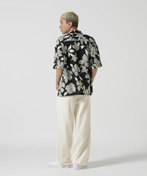 DANKE SCHON(ダンケシェーン)の「DankeSchon/ダンケシェーン/OPEN COLLAR SSH B.FLOWER(シャツ/ブラウス・メンズ・ホワイト/ブラック・F)」の6枚目の写真