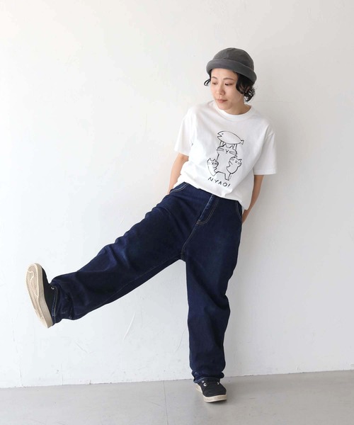 UNIT CHEST(ユニットチェスト)の「【UNIT CHEST】unique unisex T-shirt NYAO! by kikki(Tシャツ/カットソー・メンズ・ホワイト/ブラック・L/M/S)」の12枚目の写真