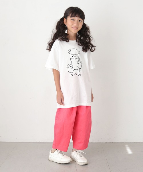 UNIT CHEST(ユニットチェスト)の「【UNIT CHEST】unique unisex T-shirt NYAO! by kikki(Tシャツ/カットソー・メンズ・ホワイト/ブラック・L/M/S)」の6枚目の写真