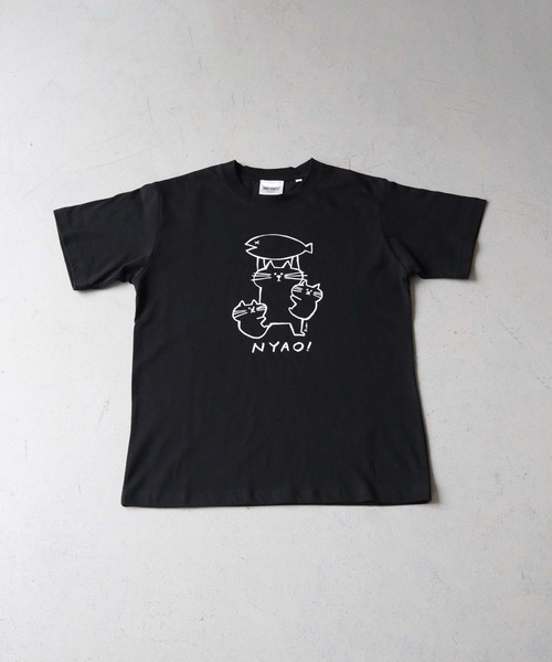 UNIT CHEST(ユニットチェスト)の「【UNIT CHEST】unique unisex T-shirt NYAO! by kikki(Tシャツ/カットソー・メンズ・ホワイト/ブラック・L/M/S)」の19枚目の写真