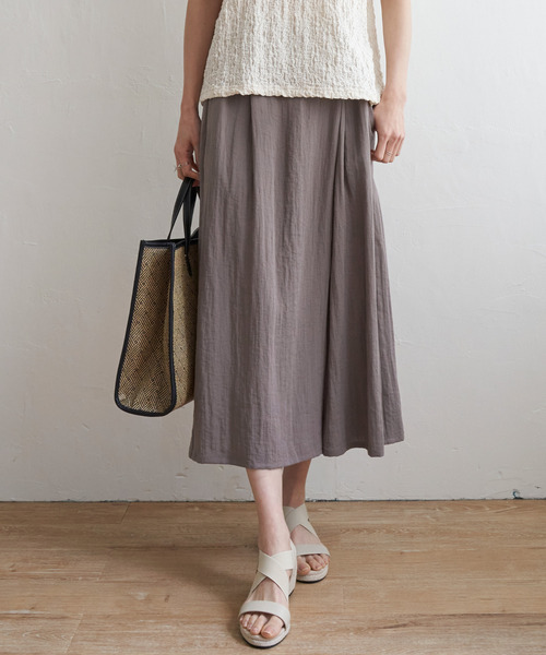 ikka（イッカ）の「【接触冷感／親子コーデ】冷感スラブタックスカーチョ（その他パンツ・レディース・ブラック/イエロー/ブルー/ダークグリーン/グレー・L/M/S）」の3枚目の写真