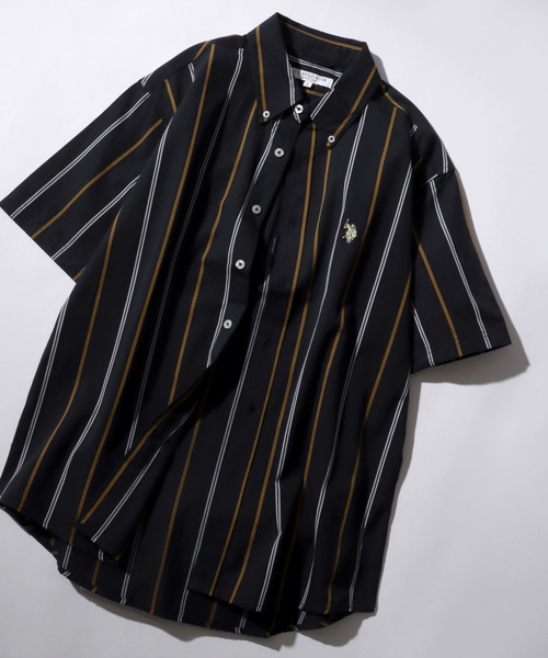 U.S. POLO ASSN.(ユーエスポロアッスン)の「U.S. POLO ASSN./ユーエスポロアッスン 別注 ワンポイント刺繍 ボタンダウン 半袖シャツ レディース メンズ(シャツ/ブラウス・メンズ・ブラック/ホワイト系その他2/ベージュ/ネイビー/ブルー系その他/ホワイト/ホワイト系その他・LL/M/L)」の7枚目の写真