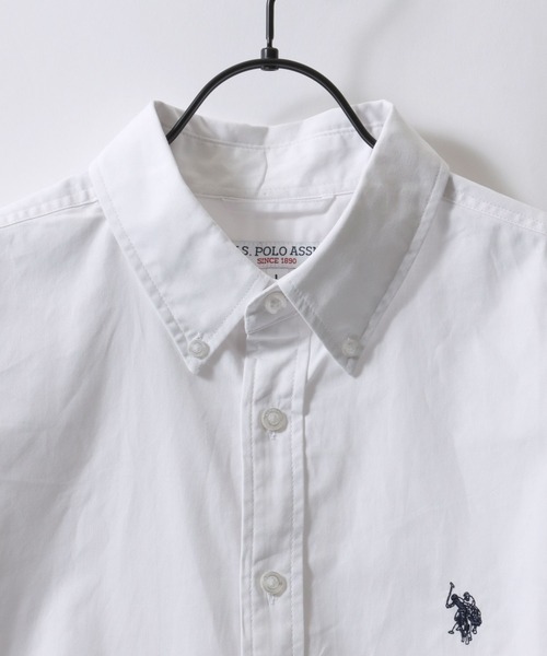 U.S. POLO ASSN.(ユーエスポロアッスン)の「U.S. POLO ASSN./ユーエスポロアッスン 別注 ワンポイント刺繍 ボタンダウン 半袖シャツ レディース メンズ(シャツ/ブラウス・メンズ・ブラック/ホワイト系その他2/ベージュ/ネイビー/ブルー系その他/ホワイト/ホワイト系その他・LL/M/L)」の16枚目の写真