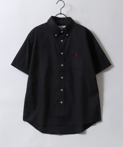 U.S. POLO ASSN.(ユーエスポロアッスン)の「U.S. POLO ASSN./ユーエスポロアッスン 別注 ワンポイント刺繍 ボタンダウン 半袖シャツ レディース メンズ(シャツ/ブラウス・メンズ・ブラック/ホワイト系その他2/ベージュ/ネイビー/ブルー系その他/ホワイト/ホワイト系その他・LL/M/L)」の9枚目の写真