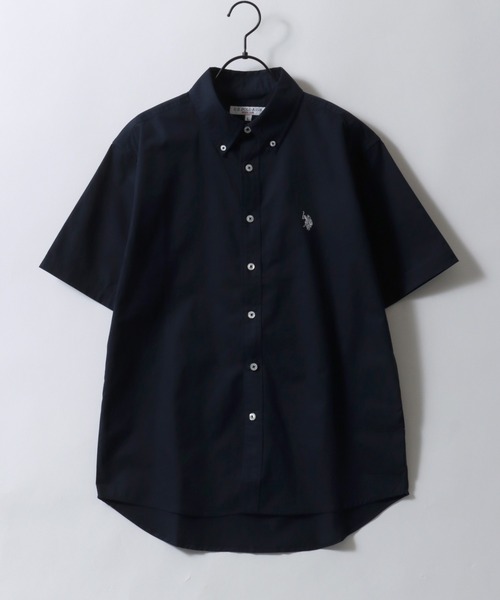 U.S. POLO ASSN.(ユーエスポロアッスン)の「U.S. POLO ASSN./ユーエスポロアッスン 別注 ワンポイント刺繍 ボタンダウン 半袖シャツ レディース メンズ(シャツ/ブラウス・メンズ・ブラック/ホワイト系その他2/ベージュ/ネイビー/ブルー系その他/ホワイト/ホワイト系その他・LL/M/L)」の11枚目の写真