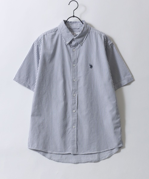 U.S. POLO ASSN.(ユーエスポロアッスン)の「U.S. POLO ASSN./ユーエスポロアッスン 別注 ワンポイント刺繍 ボタンダウン 半袖シャツ レディース メンズ(シャツ/ブラウス・メンズ・ブラック/ホワイト系その他2/ベージュ/ネイビー/ブルー系その他/ホワイト/ホワイト系その他・LL/M/L)」の13枚目の写真
