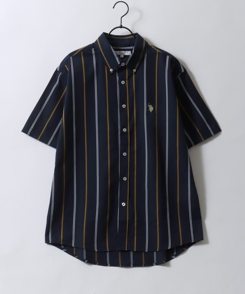 U.S. POLO ASSN.(ユーエスポロアッスン)の「U.S. POLO ASSN./ユーエスポロアッスン 別注 ワンポイント刺繍 ボタンダウン 半袖シャツ レディース メンズ(シャツ/ブラウス・メンズ・ブラック/ホワイト系その他2/ベージュ/ネイビー/ブルー系その他/ホワイト/ホワイト系その他・LL/M/L)」の14枚目の写真