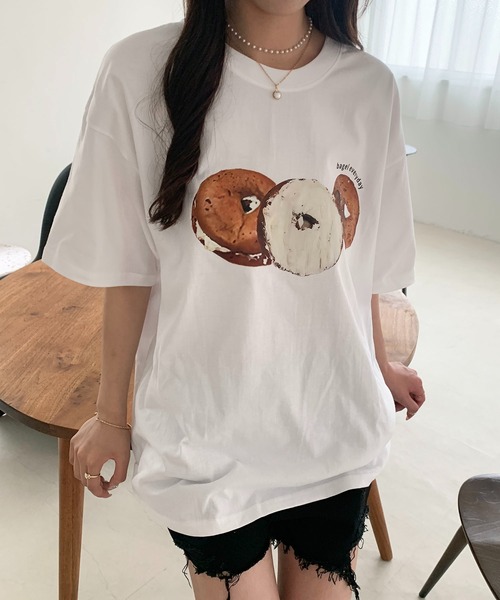 Teem Store（チームストア）の「ドーナツフォトプリント Tシャツ（Tシャツ/カットソー・レディース・ホワイト・S/M/L）」の9枚目の写真