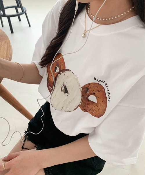 Teem Store（チームストア）の「ドーナツフォトプリント Tシャツ（Tシャツ/カットソー・レディース・ホワイト・S/M/L）」の10枚目の写真