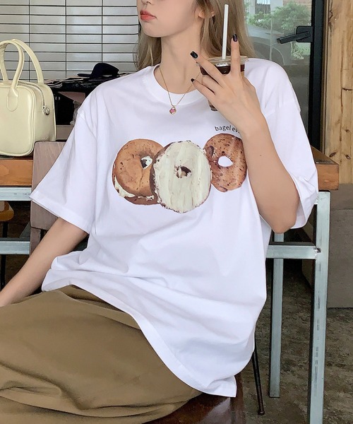 Teem Store（チームストア）の「ドーナツフォトプリント Tシャツ（Tシャツ/カットソー・レディース・ホワイト・S/M/L）」の13枚目の写真