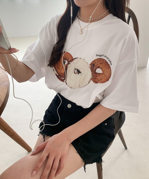 Teem Store（チームストア）の「ドーナツフォトプリント Tシャツ（Tシャツ/カットソー・レディース・ホワイト・S/M/L）」の15枚目の写真