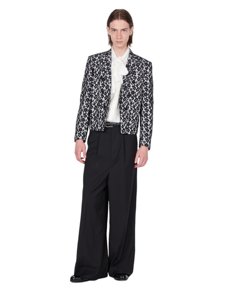 GalaabenD(ガラアーベント)の「Daddy ワイドパンツ(スラックス・メンズ・ホワイト/ブラック・44/46)」の7枚目の写真