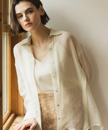 AMBIENT | サイドボタンシアーシャツ(シャツ/ブラウス)