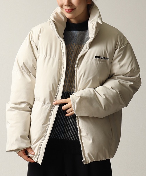 CONVERSE(コンバース)の「【CONVERSE/コンバース】ビッグシルエット ファイバーダウン スタンドジャケット(ダウンジャケット/コート・メンズ・ホワイト/ブラック/グレー・LL/L/M)」の17枚目の写真