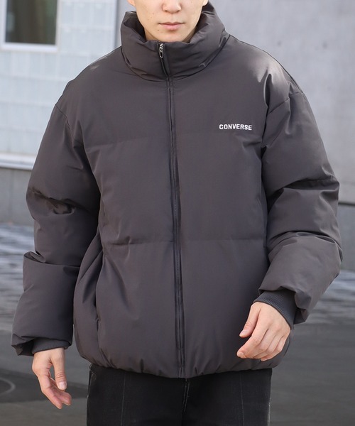CONVERSE(コンバース)の「【CONVERSE/コンバース】ビッグシルエット ファイバーダウン スタンドジャケット(ダウンジャケット/コート・メンズ・ホワイト/ブラック/グレー・LL/L/M)」の8枚目の写真