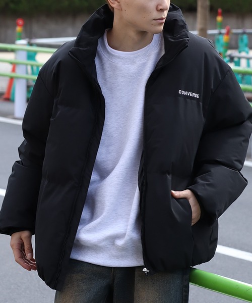 CONVERSE(コンバース)の「【CONVERSE/コンバース】ビッグシルエット ファイバーダウン スタンドジャケット(ダウンジャケット/コート・メンズ・ホワイト/ブラック/グレー・LL/L/M)」の12枚目の写真
