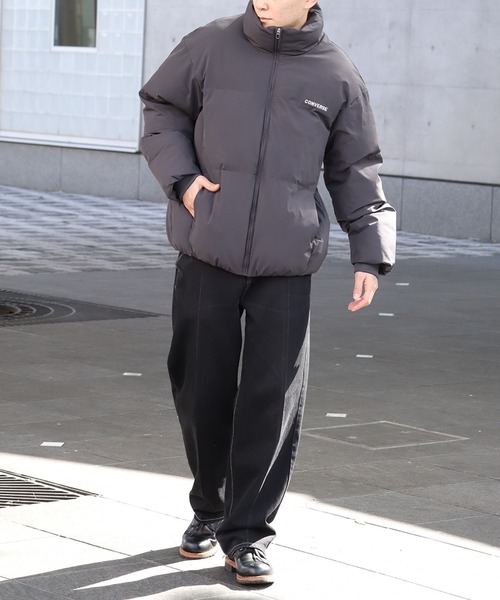CONVERSE(コンバース)の「【CONVERSE/コンバース】ビッグシルエット ファイバーダウン スタンドジャケット(ダウンジャケット/コート・メンズ・ホワイト/ブラック/グレー・LL/L/M)」の11枚目の写真