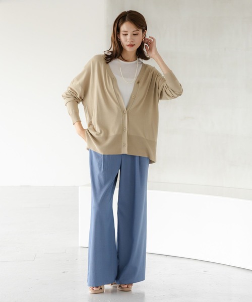 Elura（エルーラ）の「大人シアフレンチTシャツ/133648（Tシャツ/カットソー・レディース・ブラック/ベージュ/ホワイト・MEDIUM/LARGE）」の16枚目の写真