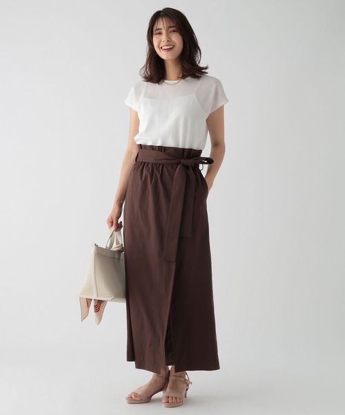 Elura（エルーラ）の「大人シアフレンチTシャツ/133648（Tシャツ/カットソー・レディース・ブラック/ベージュ/ホワイト・MEDIUM/LARGE）」の15枚目の写真