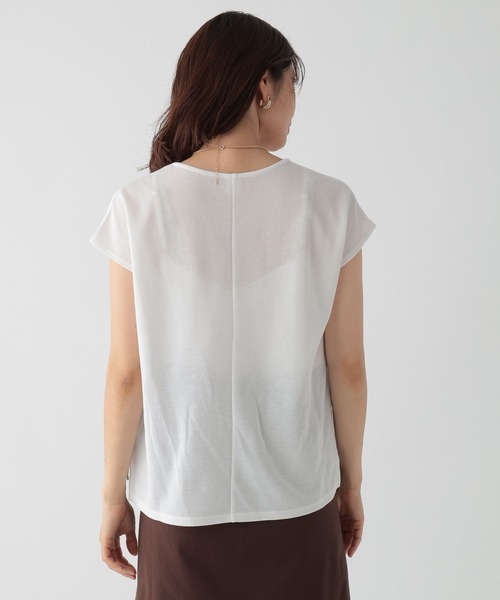 Elura（エルーラ）の「大人シアフレンチTシャツ/133648（Tシャツ/カットソー・レディース・ブラック/ベージュ/ホワイト・MEDIUM/LARGE）」の11枚目の写真