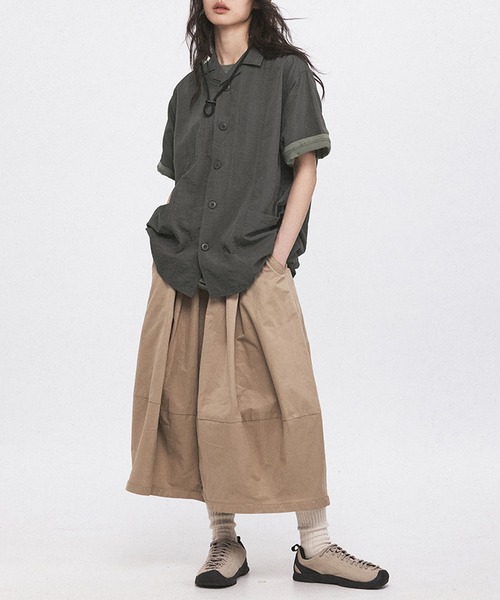 ブラウス シャツ aimoha outdoor ユニセックス　ビッグシルエット シャツ レディース メンズ セール】aimoha outdoor ユニセックス ビッグシルエット シャツ