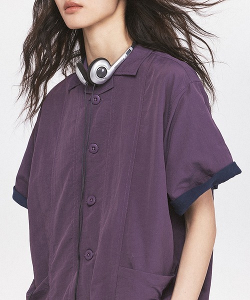 ブラウス シャツ aimoha outdoor ユニセックス　ビッグシルエット シャツ レディース メンズ セール】aimoha outdoor ユニセックス ビッグシルエット シャツ