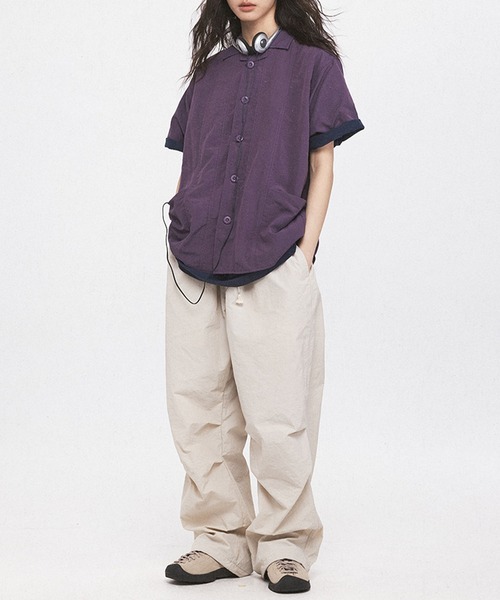 ブラウス シャツ aimoha outdoor ユニセックス　ビッグシルエット シャツ レディース メンズ セール】aimoha outdoor ユニセックス ビッグシルエット シャツ