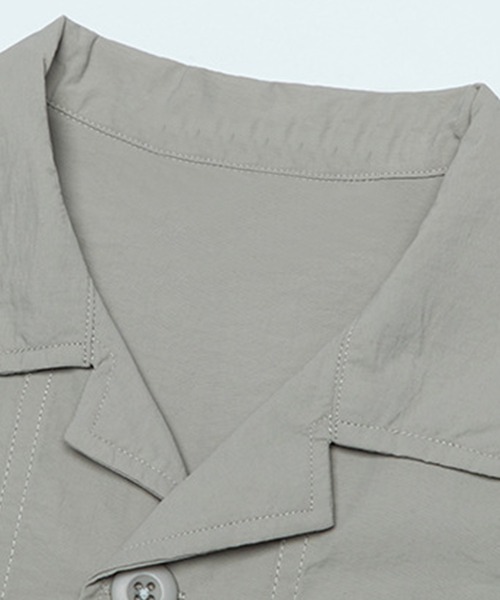 ブラウス シャツ aimoha outdoor ユニセックス　ビッグシルエット シャツ レディース メンズ aimoha ブラウス シャツ outdoorストライプシャツ レディース
