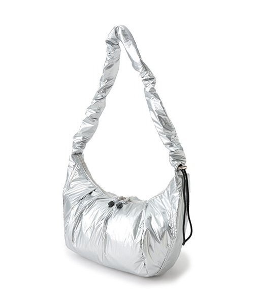 LOVETOXIC（ラブトキシック）の「ドローコードビックショルダー（ショルダーバッグ・キッズ・ライトカーキ/オフホワイト/グレー/ブラック/シルバー・FREE）」の5枚目の写真