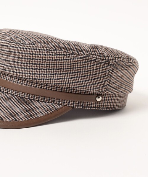 BEAMS HEART（ビームスハート）の「千鳥格子 キャスケット（キャスケット・レディース・ブラウン/ブラック・ONE SIZE）」の11枚目の写真