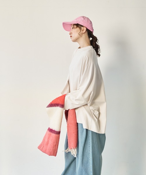 Kelen(ケレン)の「「KELEN/ケレン」ワイドボックスシルエットトップス(Tシャツ/カットソー・レディース・ライトベージュ/ブラック/ブルー系その他/ブラウン・FREE)」の15枚目の写真